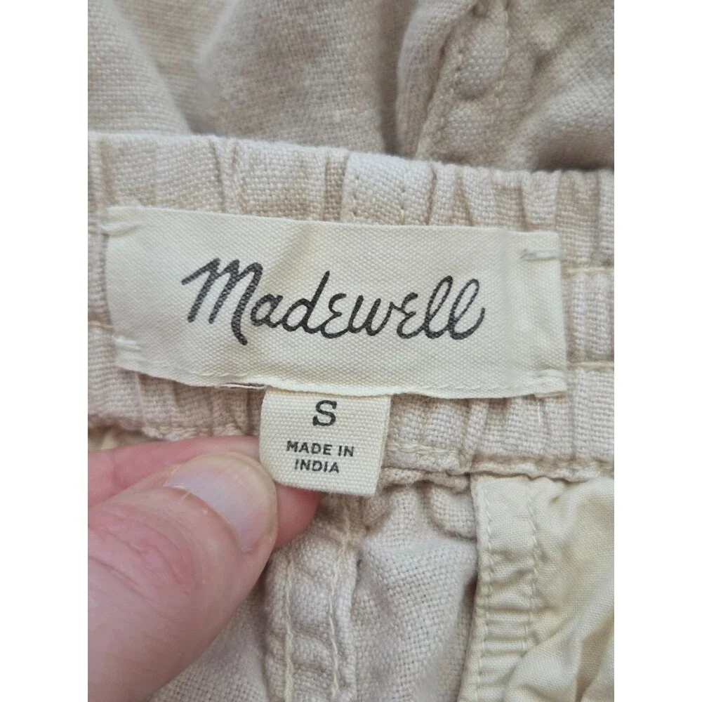 Madewell Linen Everywhere Shorts Men's Small Sand Pull On Drawstring 5.5